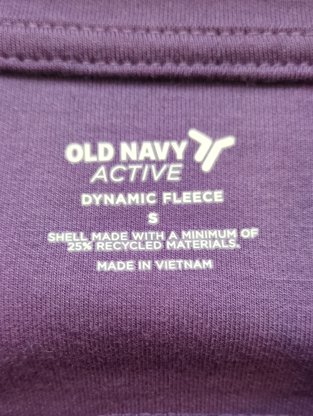 Old Navy Dynamic Fleece Half Zip Hoodie In Purple Maxine Size S - Picture 5 of 7